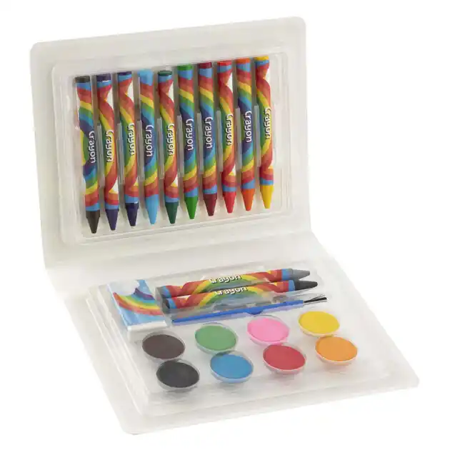 Klein Kleur- en Verfkoffertje, 22dlg. Lage Prijs