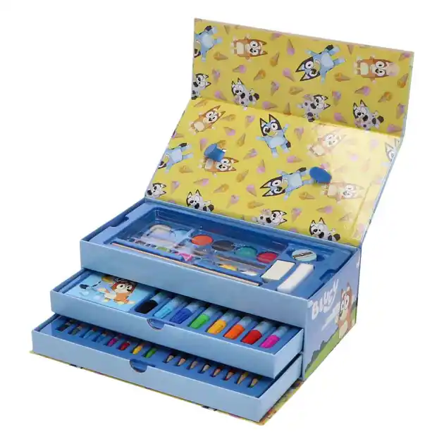 Laatste Versie Bluey Kleurkoffer Set - 52dlg.
