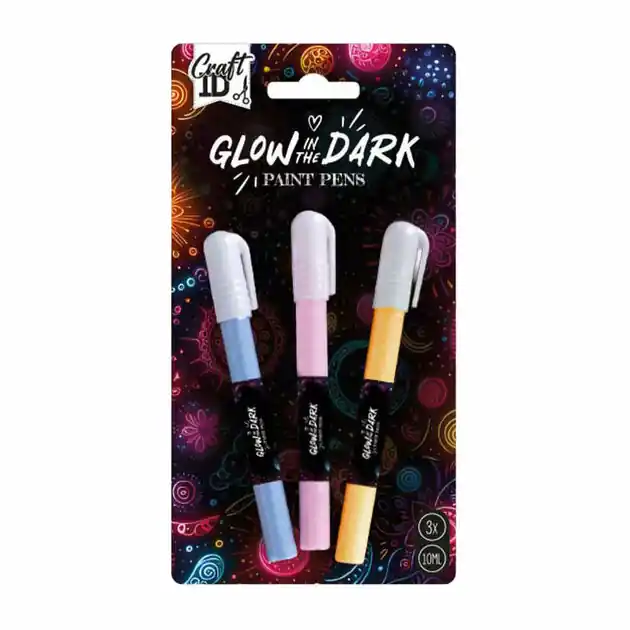 Glow in the Dark Verfpennen - 3st. Superprijs