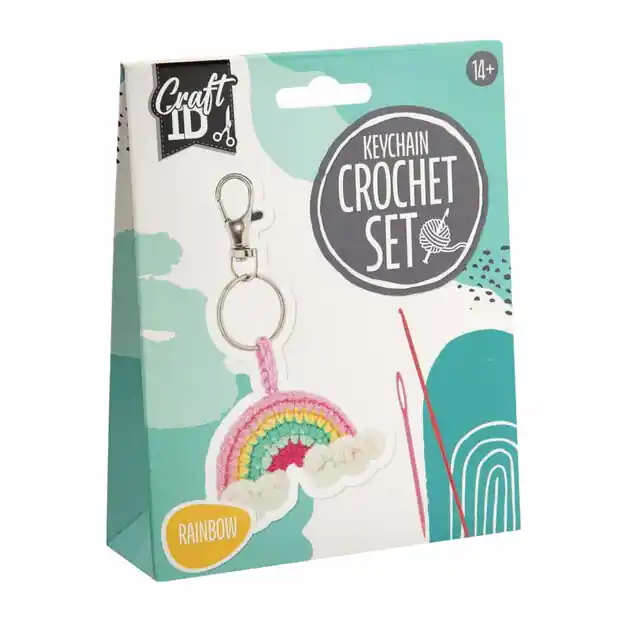 Haakpakket Sleutelhanger Regenboog - incl. Naald en Draad Premium