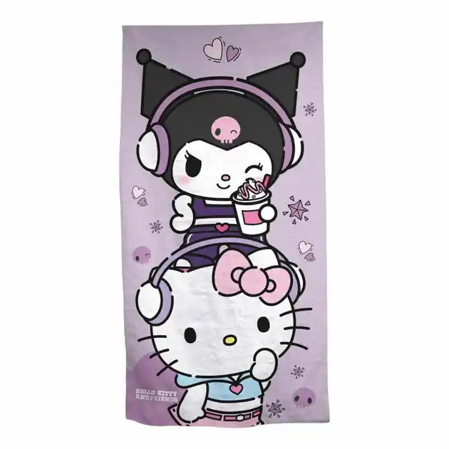 Hello Kitty & Kuromi Strandlaken - 70x140 cm Laatste Versie