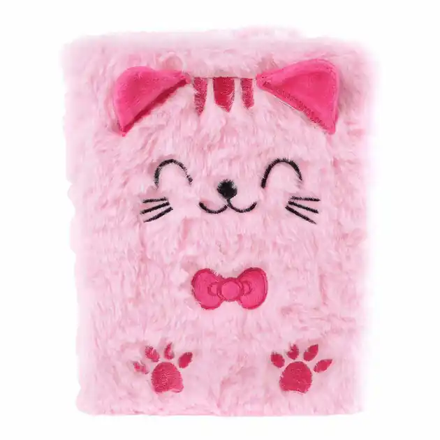 Glamour Fluffy Kat Notitieboek A5 Roze - 80pag. Populair
