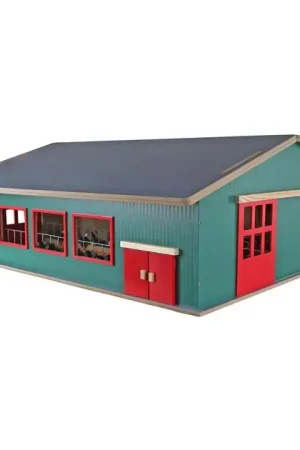 Dagaanbieding Kids Globe Loopstal met Berging en Weiland 1:32