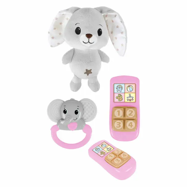 Shop Nu Little Stars Baby Knuffel Pluche Konijn met Ramelaar en Telefoon, 3dlg.