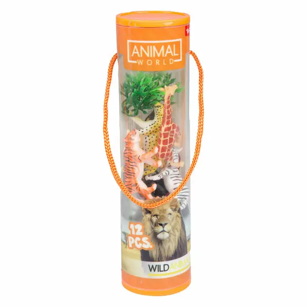 Aanbieding Animal World Wilde Dieren in Koker - 12dlg.