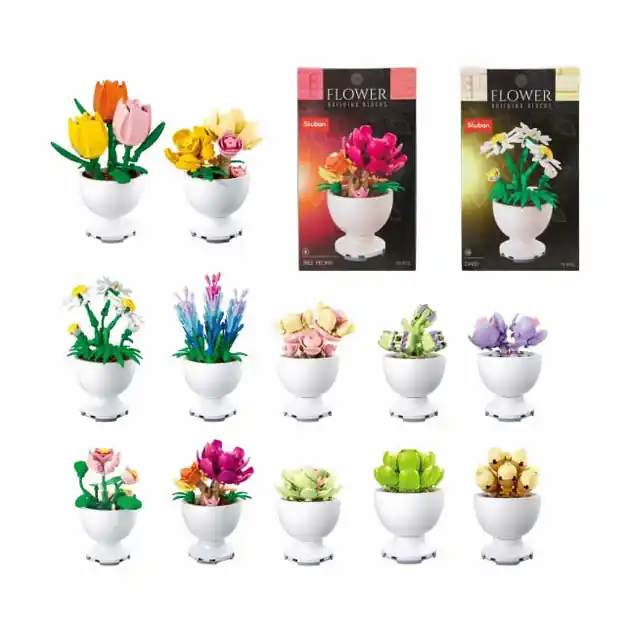 Bestseller Sluban Bouwstenen Bloemen in Pot