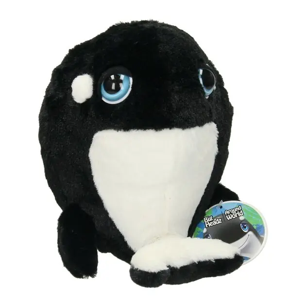 Knuffel Big Head Pluche Walvis, 21cm Speciale Aanbieding