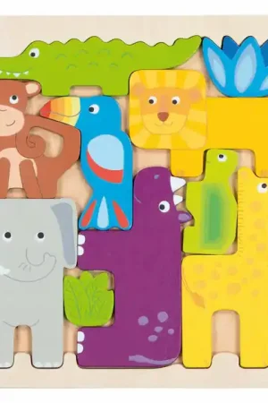 Premium Goki Houten Puzzel Safari, 11st.