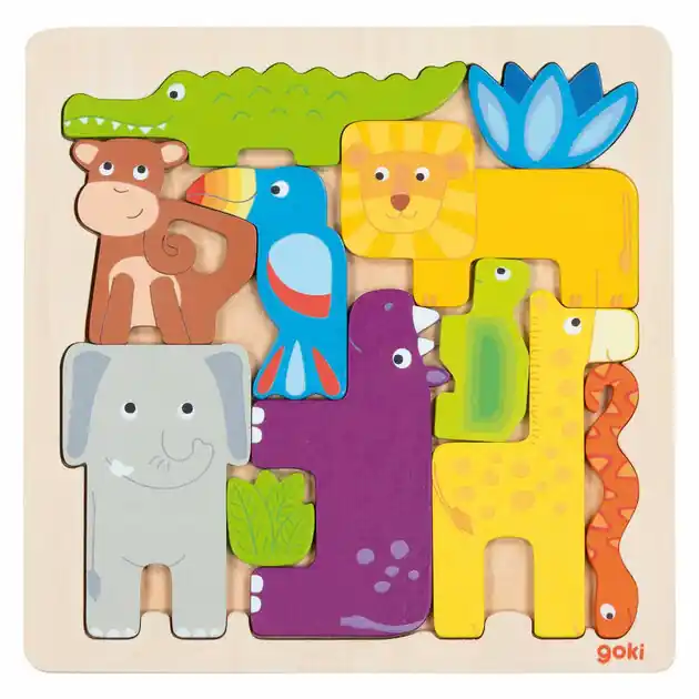 Premium Goki Houten Puzzel Safari, 11st.