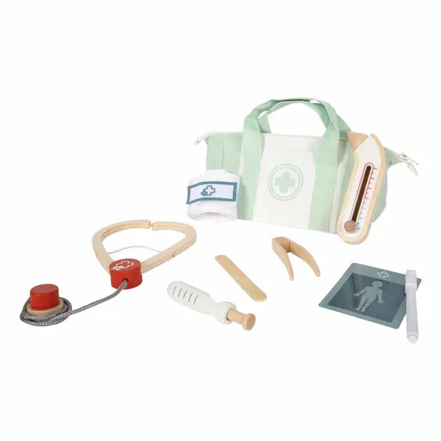 Uitverkoop Small Foot - Dokterstas Speelset Salie Groen - 8dlg.