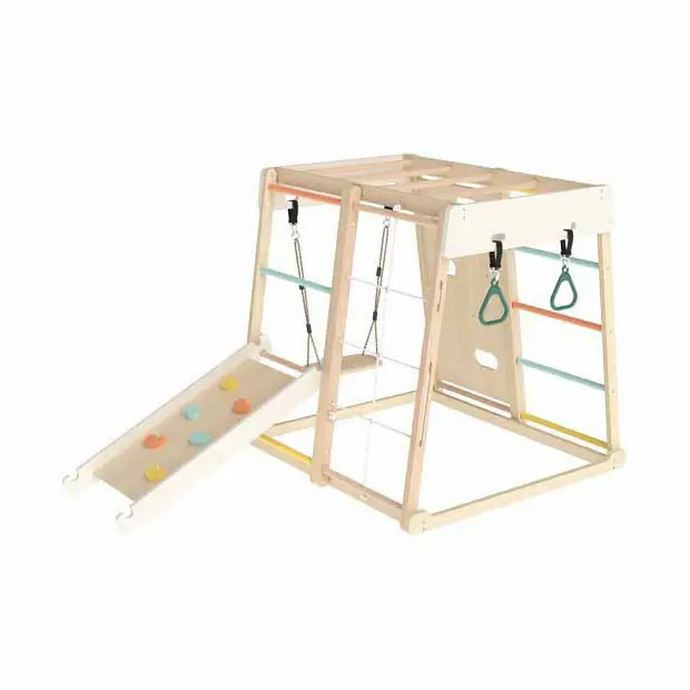Rechtstreeks Van De Fabrikant Classic World Houten Klimset - 8-in-1