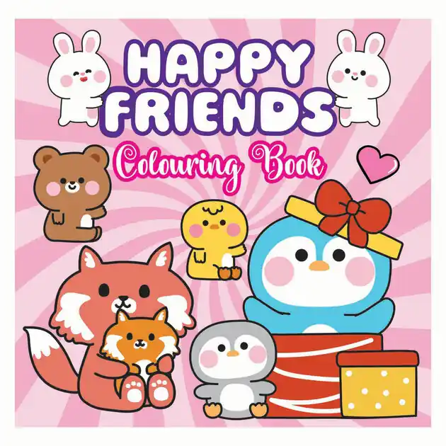 Lage Prijs Happy Friends Kleurboek - 96pag.