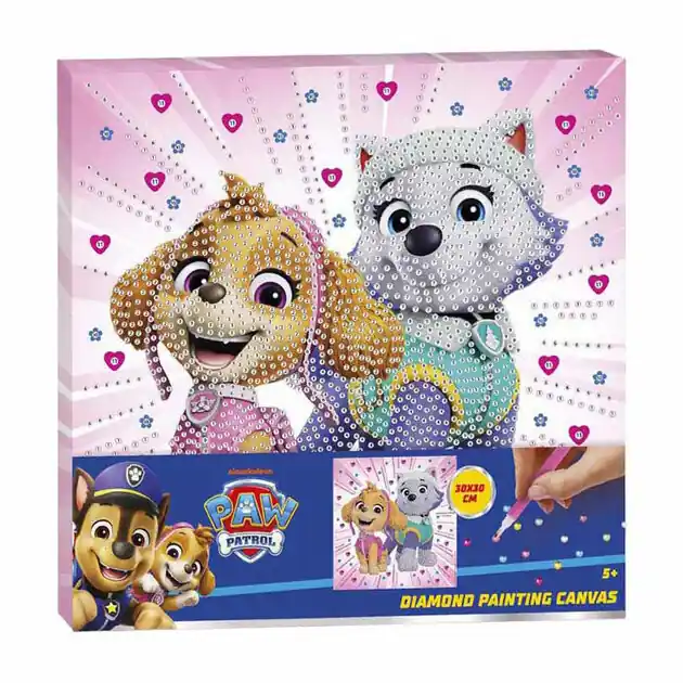 Flitsaanbieding Paw Patrol Diamond Painting Canvas - 30x30cm