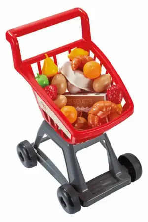 Flitsaanbieding Ecoiffier 100% Chef Winkelwagen met Boodschappen