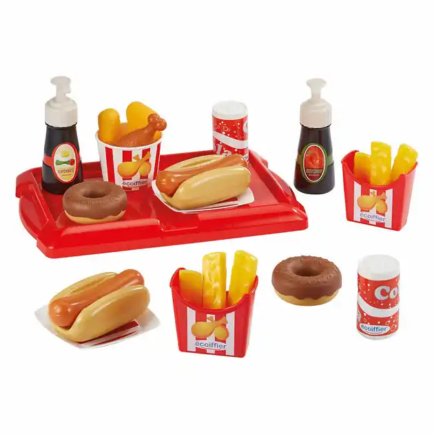 Ecoiffier 100% Chef Hot Dog Set - 25dlg. Tijdelijk Beschikbaar