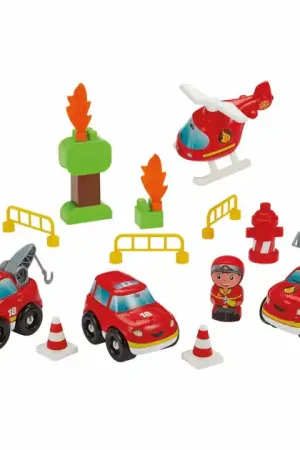 Ecoiffier Abrick Koffer met Brandweerwagens - 40dlg. Alleen Vandaag