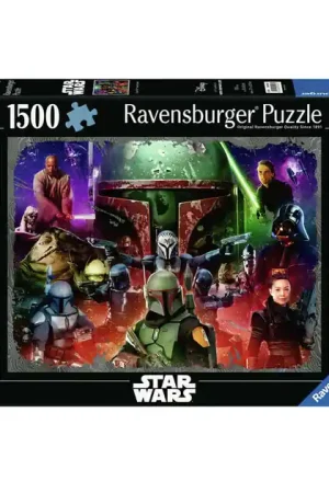 Weekendaanbieding Ravensburger Legpuzzel Star Wars Boba Fett Premiejager, 1500st.
