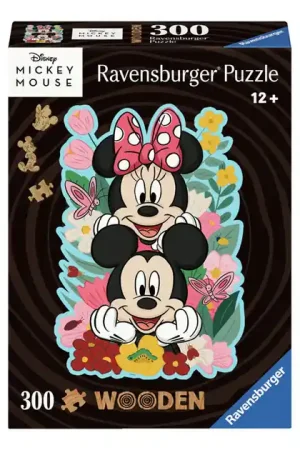 Beperkte Voorraad Ravensburger Houten Legpuzzel Mickey Mouse & Minnie Mouse, 300st.