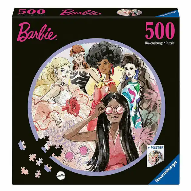 Premium Ravensburger Legpuzzel Rond Barbie, 500st.