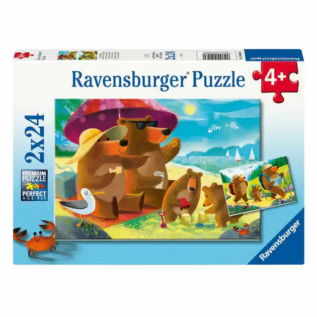 Gratis Retour Ravensburger Legpuzzel Berenfamilie Vakantie - 2x24st.
