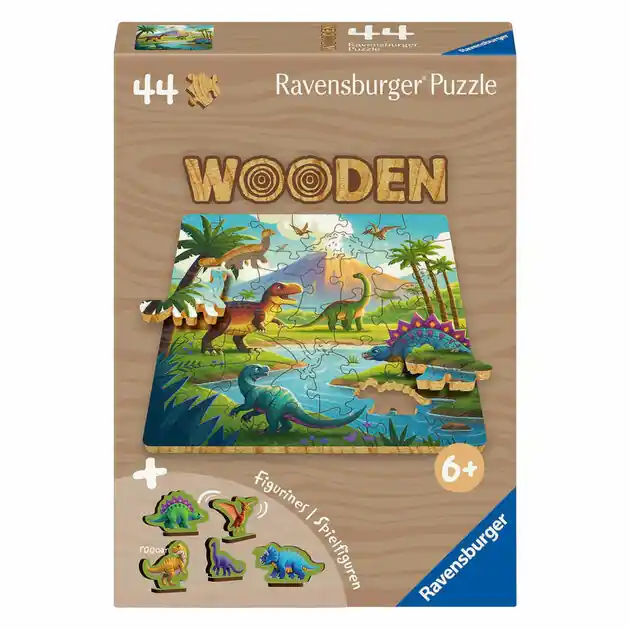 Flitsaanbieding Ravensburger Houten Legpuzzel Dinosaurus - 44st.