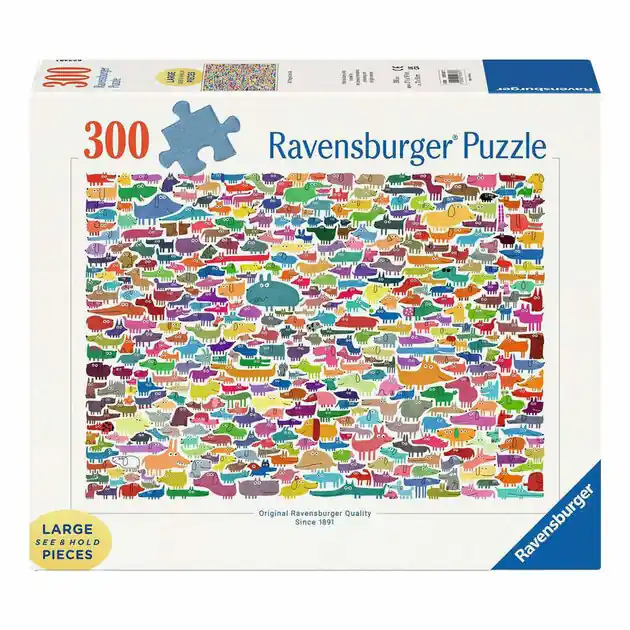 Superprijs Ravensburger Legpuzzel 387 Dogs & One Cat - 300st.