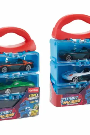 Turbo Racers Opbergkoffer met 3 Metalen Auto's Bestel Nu