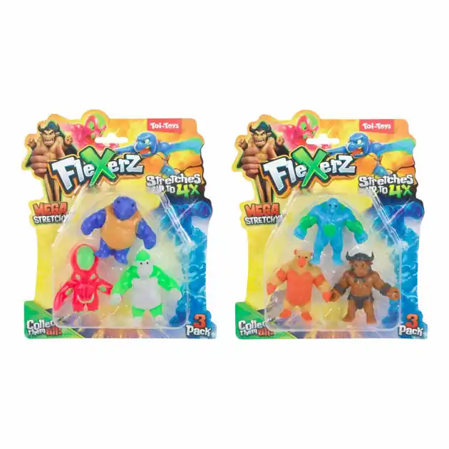 Anti Stressfiguur Flexerz 6cm - 3st. Direct Verzonden