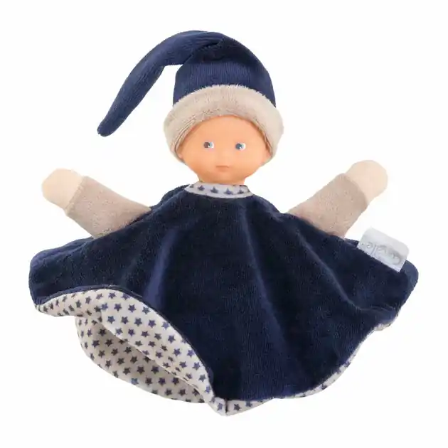 Corolle Tidoudou - Marineblauw Knuffeldoek, 17cm Actieprijs