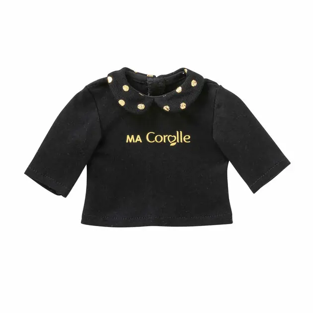 Rechtstreeks Van De Fabrikant Corolle Zwart en Goud T-shirt voor Poppen, 36cm