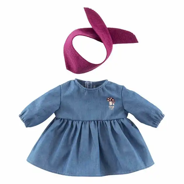 Beperkt Aanbod Corolle Poppen Jeansjurk met Sjaal Kleine Ontdekker - 36cm