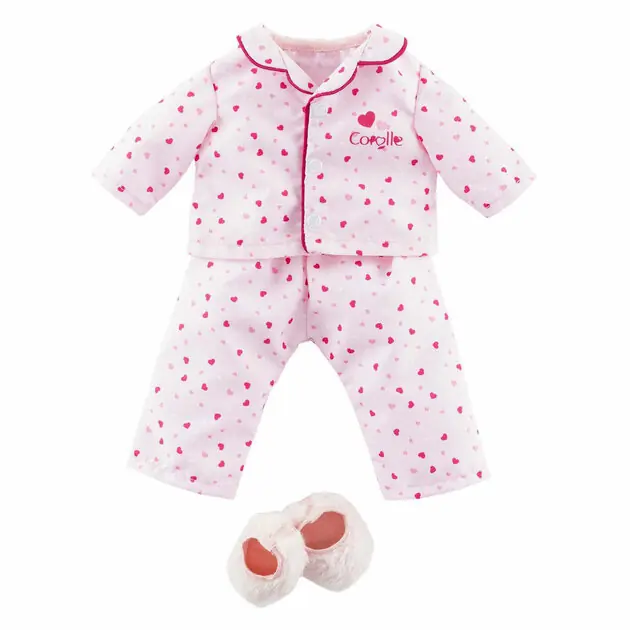 Shop Nu Ma Corolle Poppenpyjama en Slofjes - Hartjes - 36cm