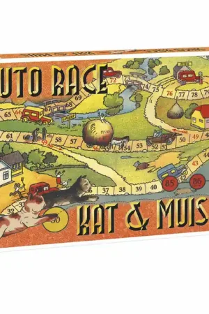 Bordspel Spellen van toen - Auto Race/Kat & Muis Hoge Kwaliteit