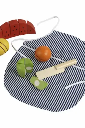 Primi Passi - Houten Snijfruit Set met Schort Op = Op