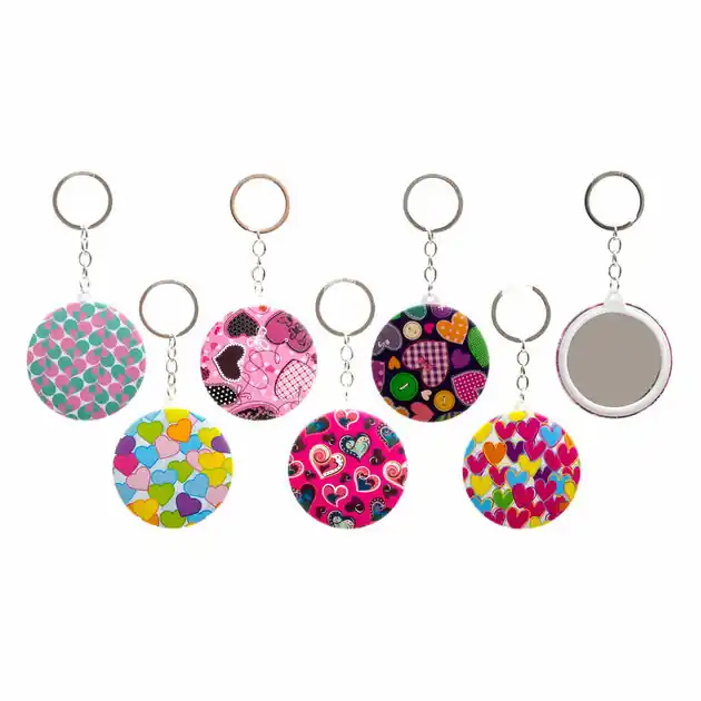 Sleutelhanger met Spiegeltje - 6cm Korting
