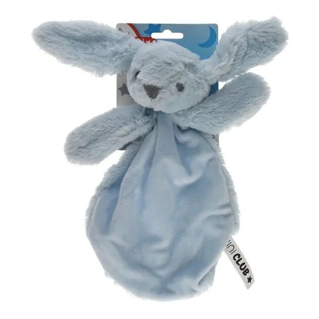 Mini Club Knuffeldoekje Konijn Pluche Blauw, 27cm Uitverkoop