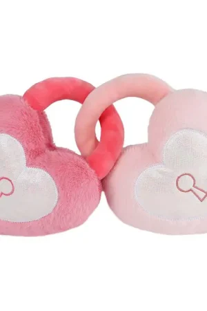 Take Me Home 2 Harten met Sleutelgat Pluche - 16cm Laatste Kans