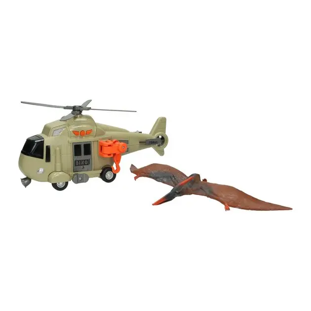 Helicopter met Dinosaurus - incl. Licht en Geluid Gratis Retour