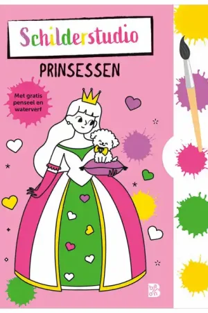 Nieuw Kleurboek met Verfpalet en Penseel Prinsessen