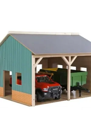 Aanbieding Kids Globe Loods Voor 2 Tractoren, 1:16