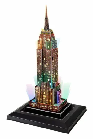 Cubic Fun 3D Puzzel Empire State Building met Led Verlichting Gereduceerde Prijs