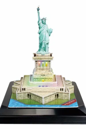 Dagaanbieding Cubic Fun 3D Puzzel Vrijheidsbeeld met Led Verlichting