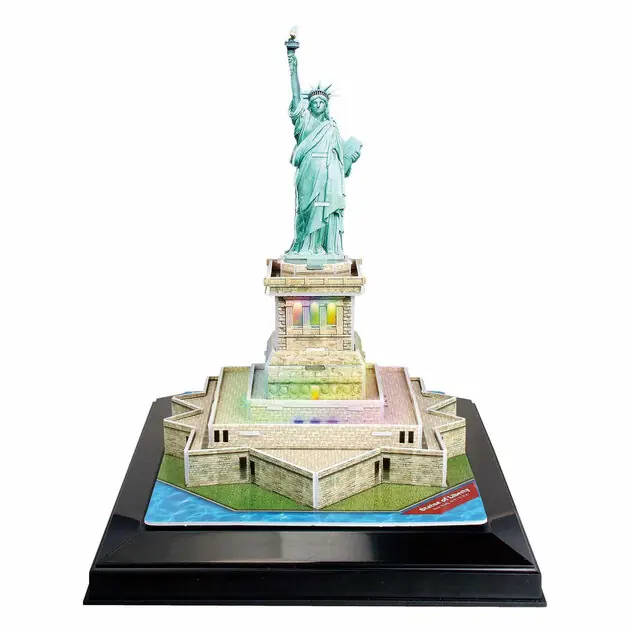 Dagaanbieding Cubic Fun 3D Puzzel Vrijheidsbeeld met Led Verlichting
