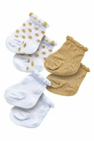 Weekendaanbieding Poppensokken Glitter - 3 paar, 28-35 cm