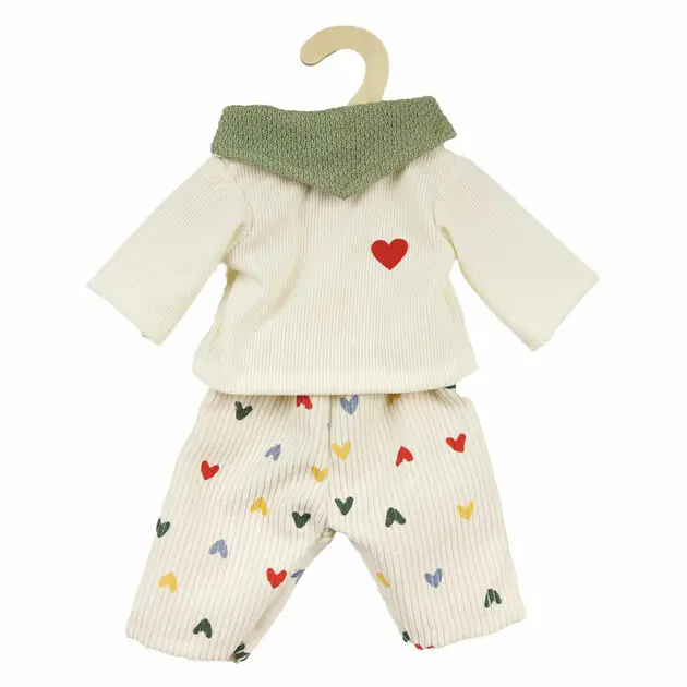 Poppen Ribfluwelen Broek Hartjesconfetti, 35-45 cm Gecertificeerd