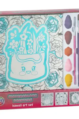 Alleen Vandaag Aquarel Schilderen Kawaii Art Set - 3x Canvas Plantjes