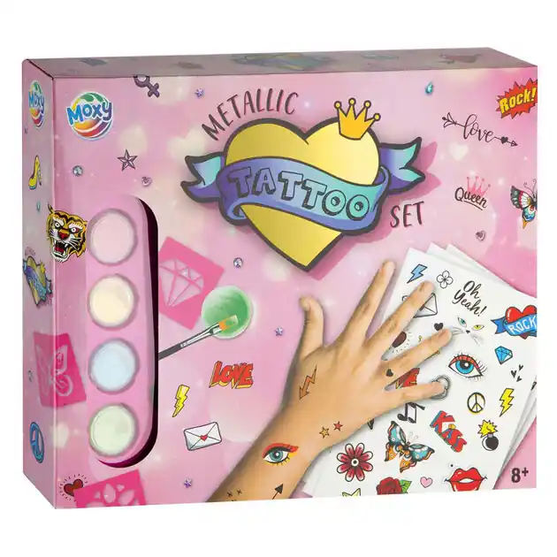 Metallic Tattoo Set incl. Sjablonen Laatste Kans