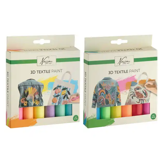 Speciale Aanbieding Nassau 3D Textielverf Set - 6st.