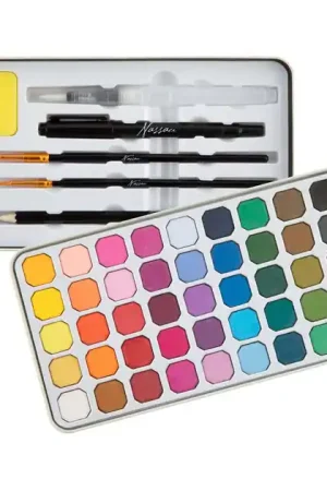 Nu Kopen Nassau Luxe Aquarel Verfset - 45 Kleuren