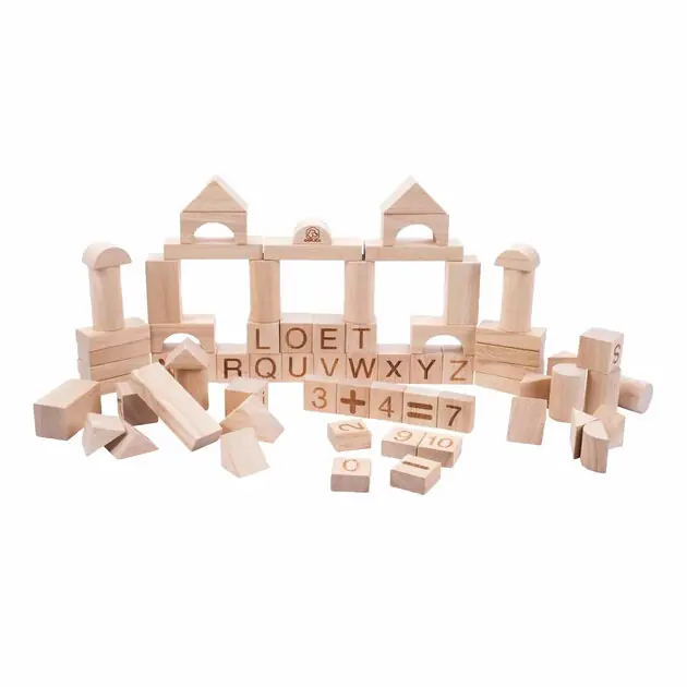 Op = Op Set Bouwplankjes, Blokken en Letters - 84dlg.